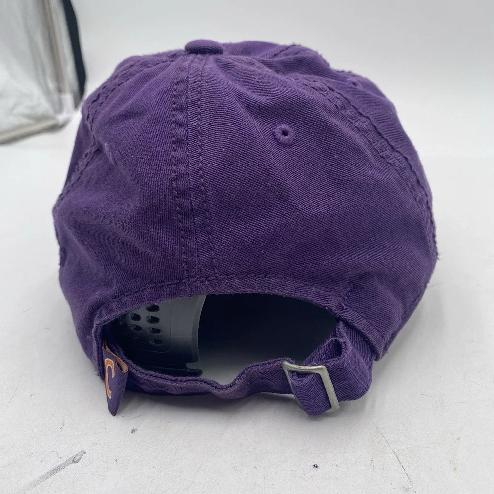 Clemson Tigers Hat Paw‎ Purple Cotton Clean Up Strapback Top Of World Slouch Dad